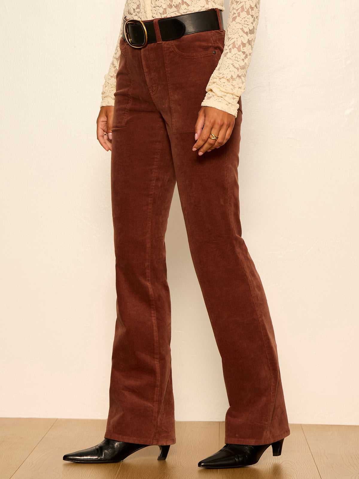 Sanctuary Play Date Corduroy Bootcut in Burnt Cocoa