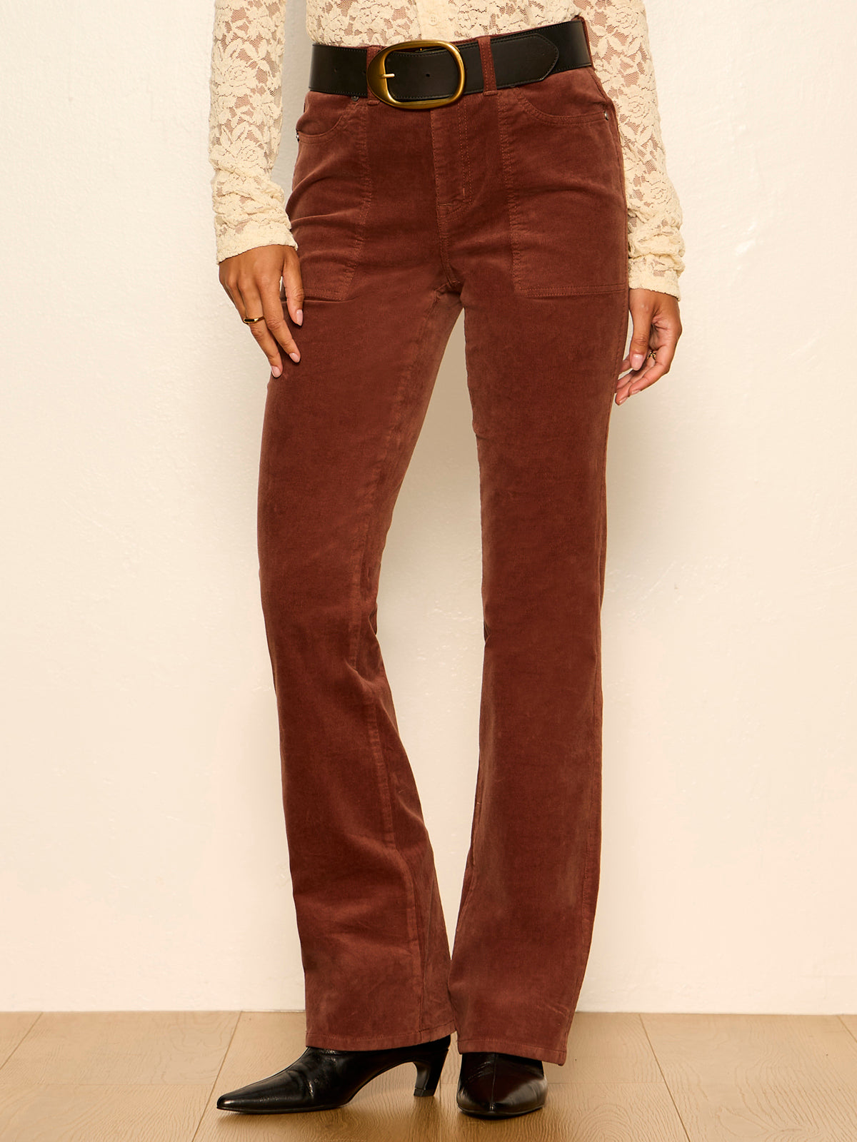 Sanctuary Play Date Corduroy Bootcut in Burnt Cocoa