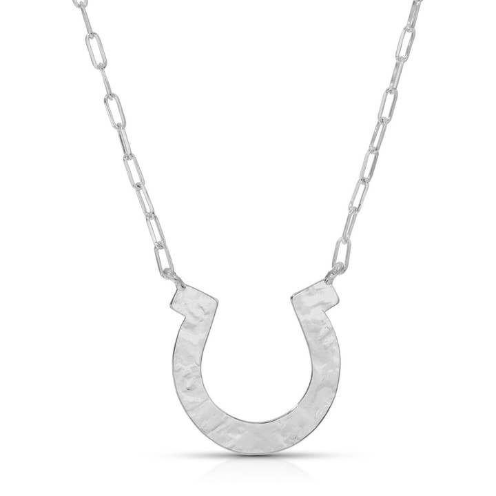 Splendid Iris Large Horseshoe Necklace