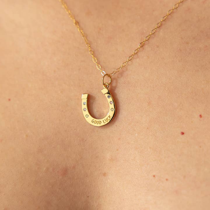 The Land of Salt Good Luck Horseshoe Charm Necklace