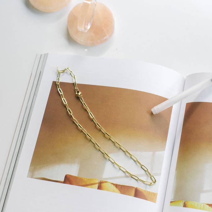 The Land of Salt Marigold Chunky Link Chain Necklace - 18"