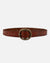 Amsterdam Heritage Dion Round Buckle Leather Studded Belt