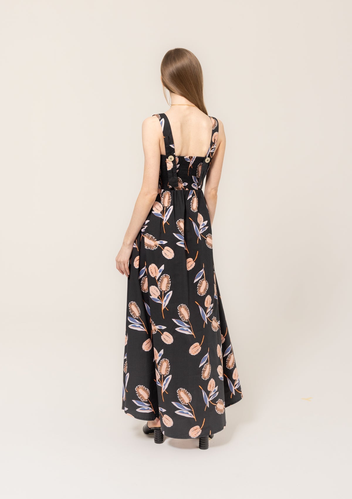 BEL KAZAN Janie Dress in Coral Thistle
