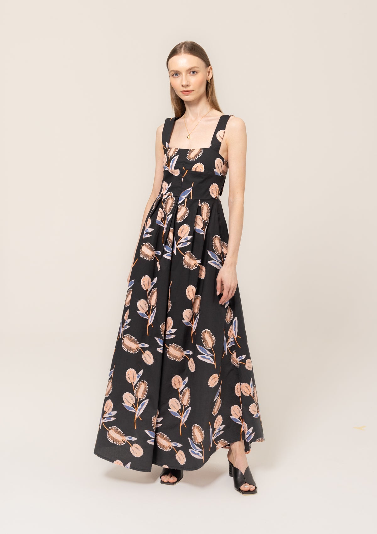 BEL KAZAN Janie Dress in Coral Thistle