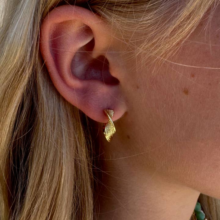 Jessica Matrasko Azalea Gold Filled Huggie Hoop Earrings