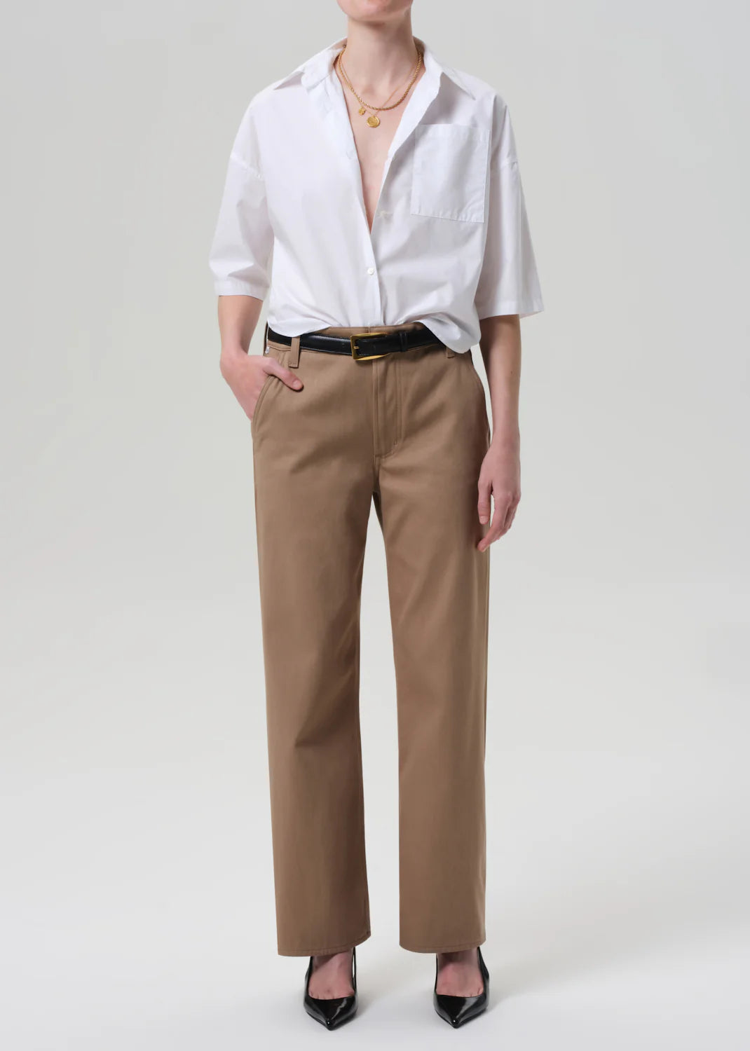 Citizens of Humanity Frances Cropped Cape Button Up