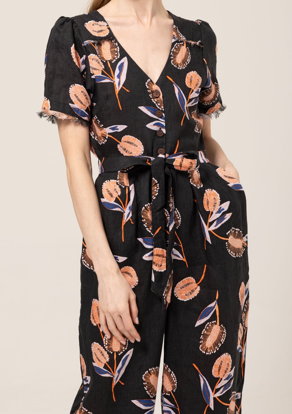 BEL KAZAN Azalea Jumpsuit Coral Thistle
