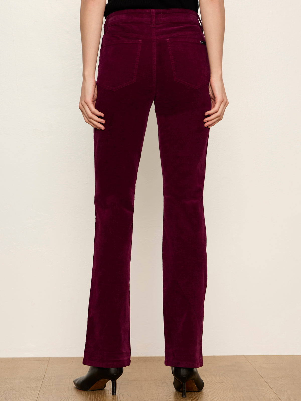 Sanctuary Play Date Velveteen Bootcut in Bordeaux