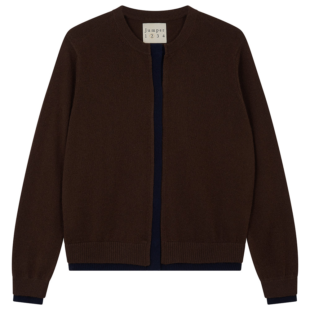 Jumper 1234 Double Trim Cardigan in Pluto New Navy