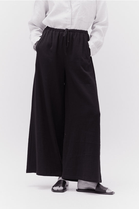 NYLAND Romy Long Line Gauze Pant Black