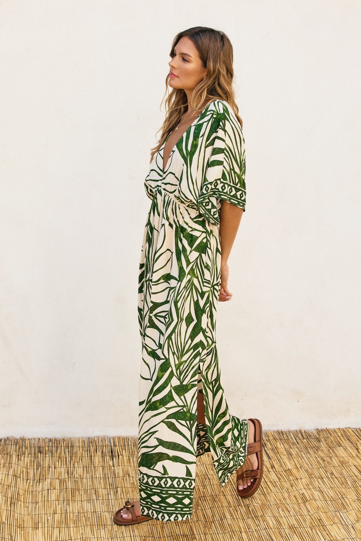 NYLAND Wynter Take Me Away Double Plunge Maxi Dress