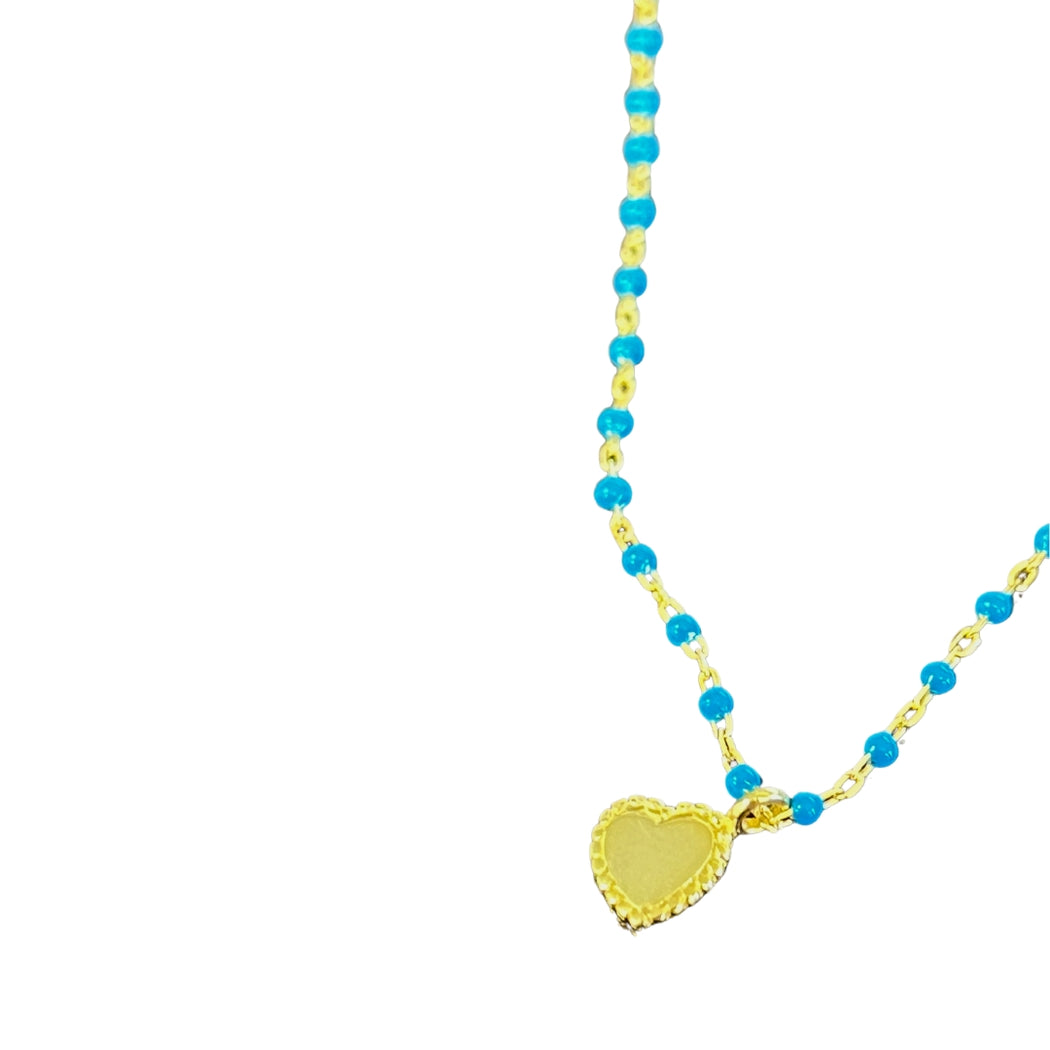 SAHIRA Elsa Mini Heart Necklace Turquoise