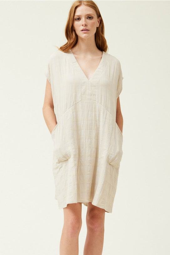NYLAND Rowyn Gauze Gingham Relaxed Dress