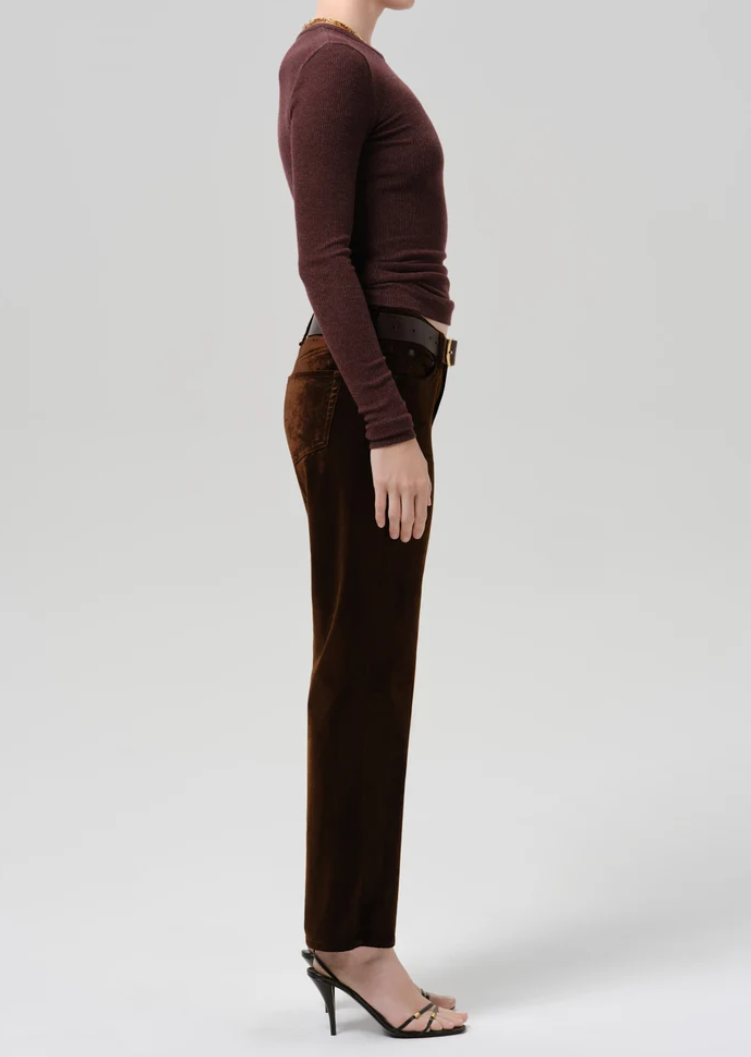 Citizens of Humanity Anissa Low Rise Straight in Velvet Caramel