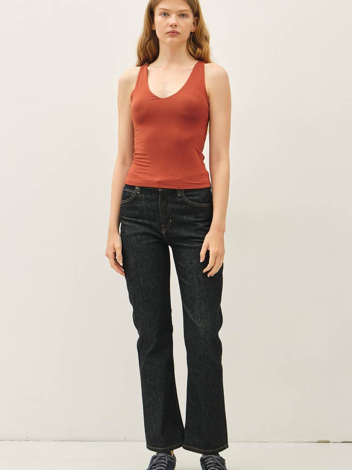 NYLAND Lazarie Basic Full Length V-Neck Tank
