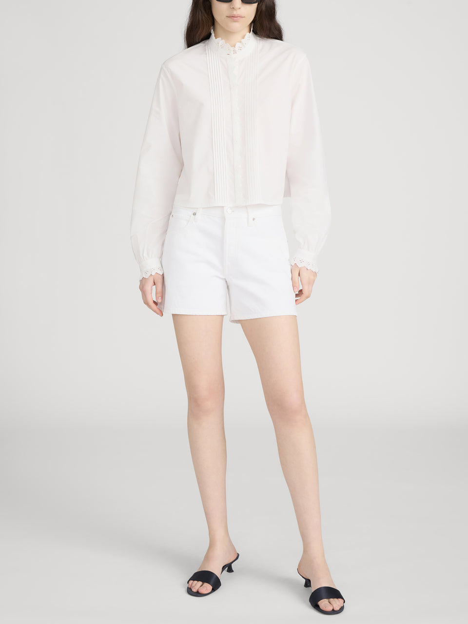 FRAME The Long Hang Short in White