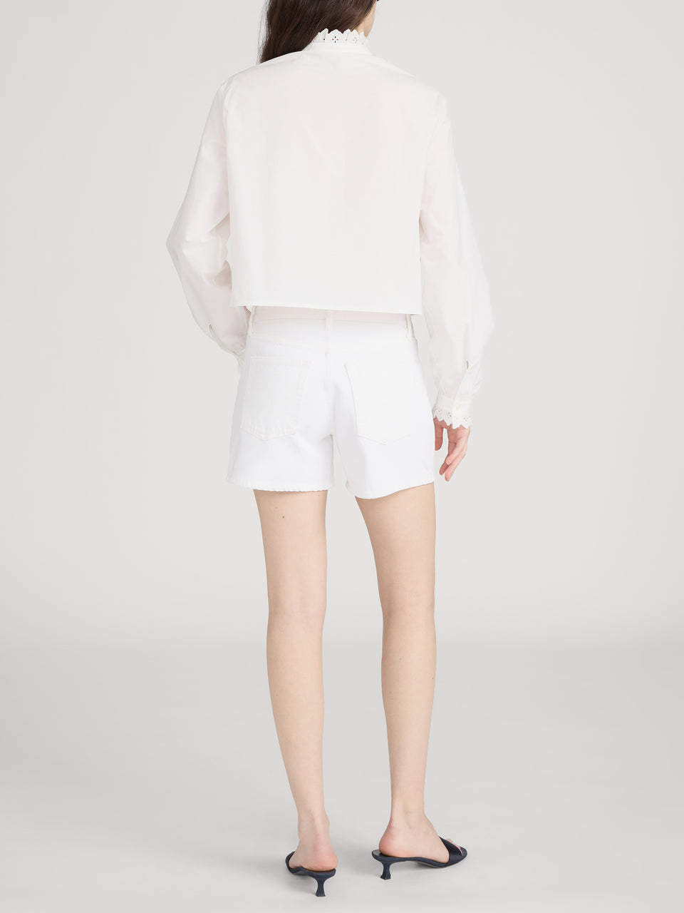 FRAME The Long Hang Short in White