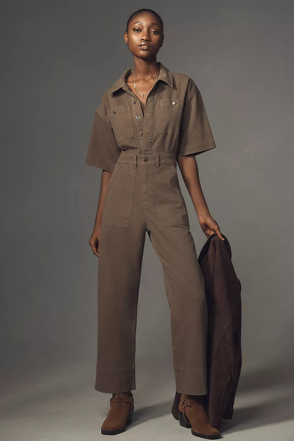 PISTOLA Bernice Utility Jumpsuit Deep Olive