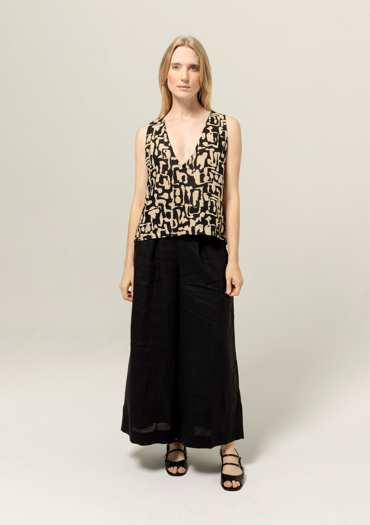 BEL KAZAN Lyra Top in Cream Sahara