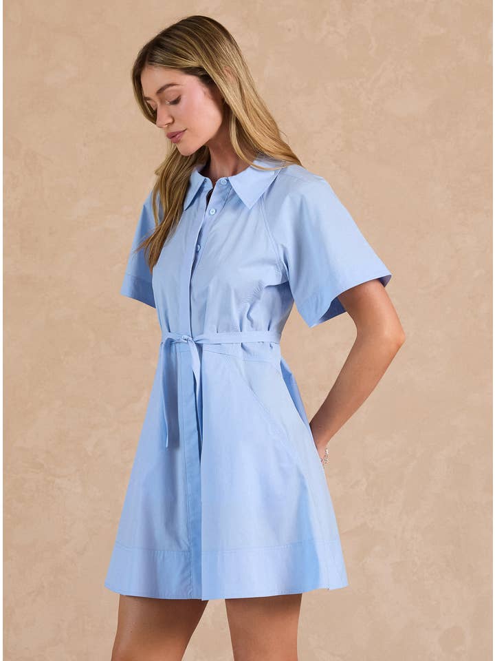NYLAND Sachli Poplin Button Down Mini Dress