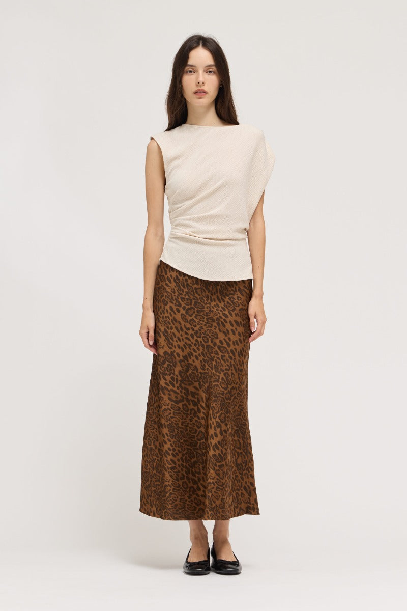 NYLAND Acacia Velvet Pleat Tank Cream