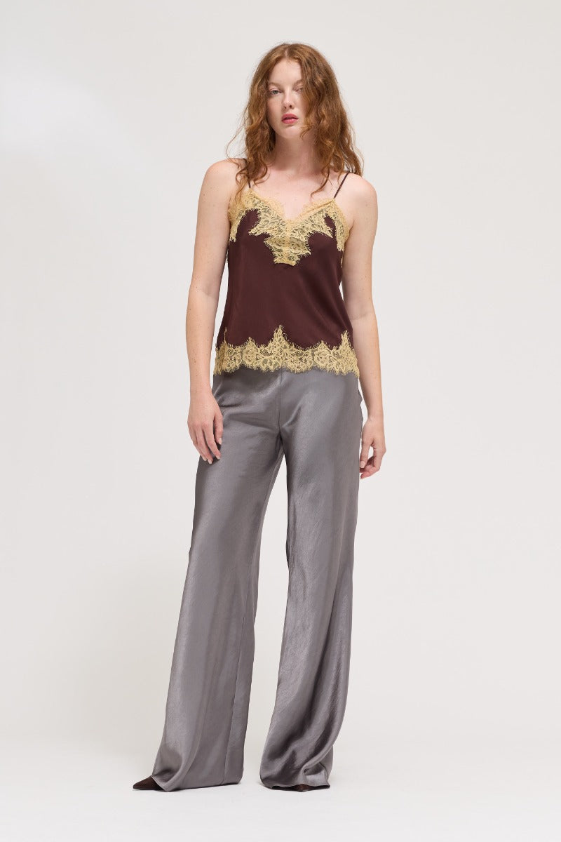 NYLAND Katana Contrast Lace Trim Slip Tank