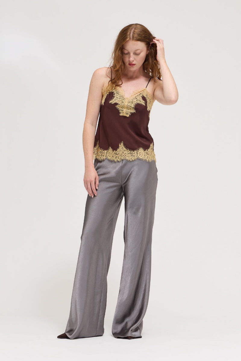 NYLAND Katana Contrast Lace Trim Slip Tank