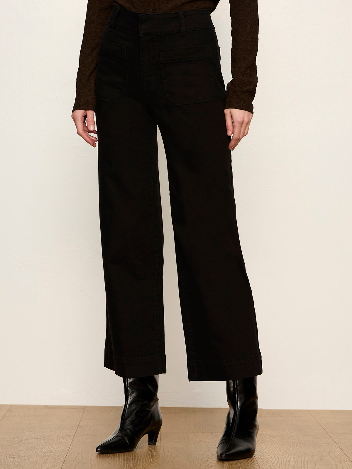 Sanctuary Chelsea Wide Leg in Black Eyeliner