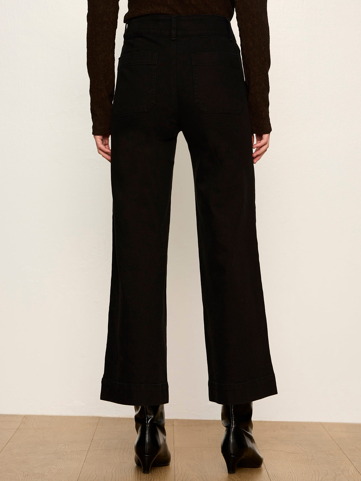 Sanctuary Chelsea Wide Leg in Black Eyeliner