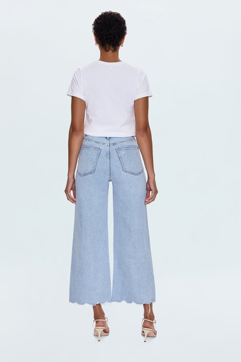 PISTOLA Lana Crop Wide Leg Jean in Sun-Kissed Vintage