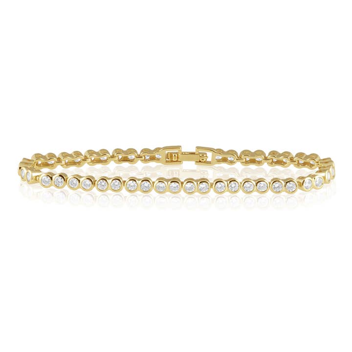 SAHIRA Bezel Tennis Bracelet 7"