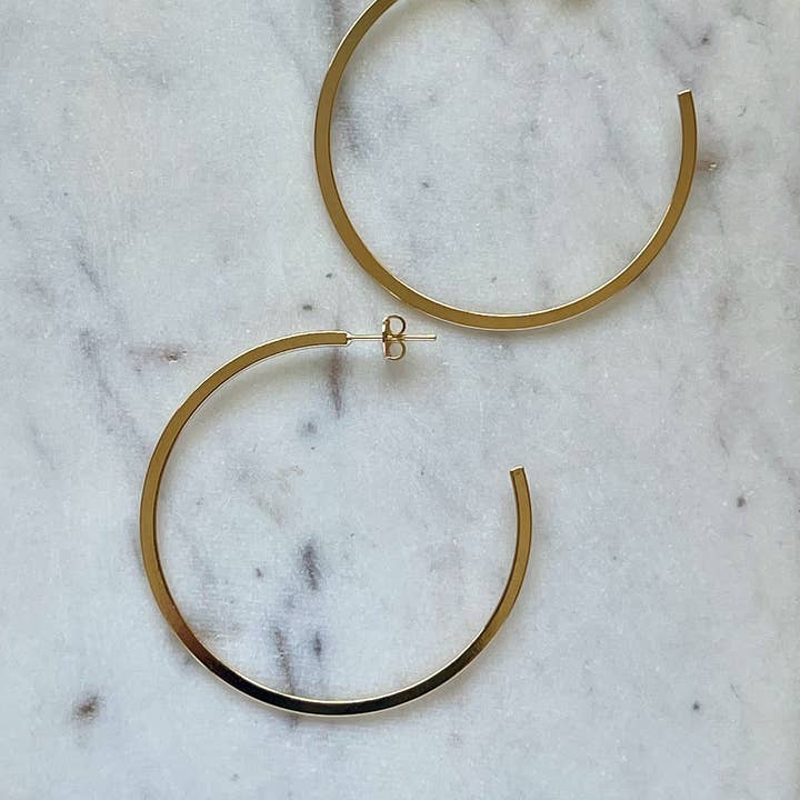 Jessica Matrasko Lind Hoop Earrings - 2"
