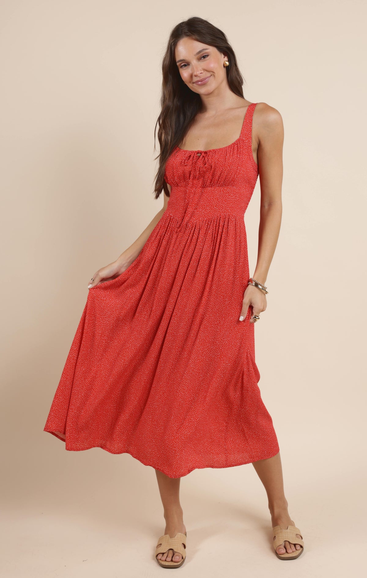 Sadie &amp; Sage Nina Milkmaid Midi Dress