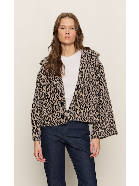 Sanctuary Colette Fur Coat Leo