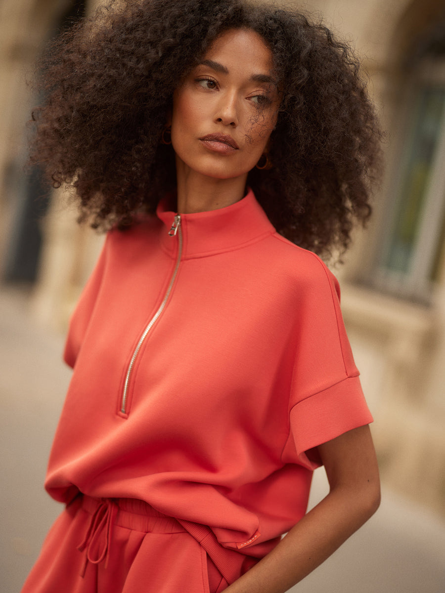 Varley Ritchie Short Sleeve Sweat Summer Fig