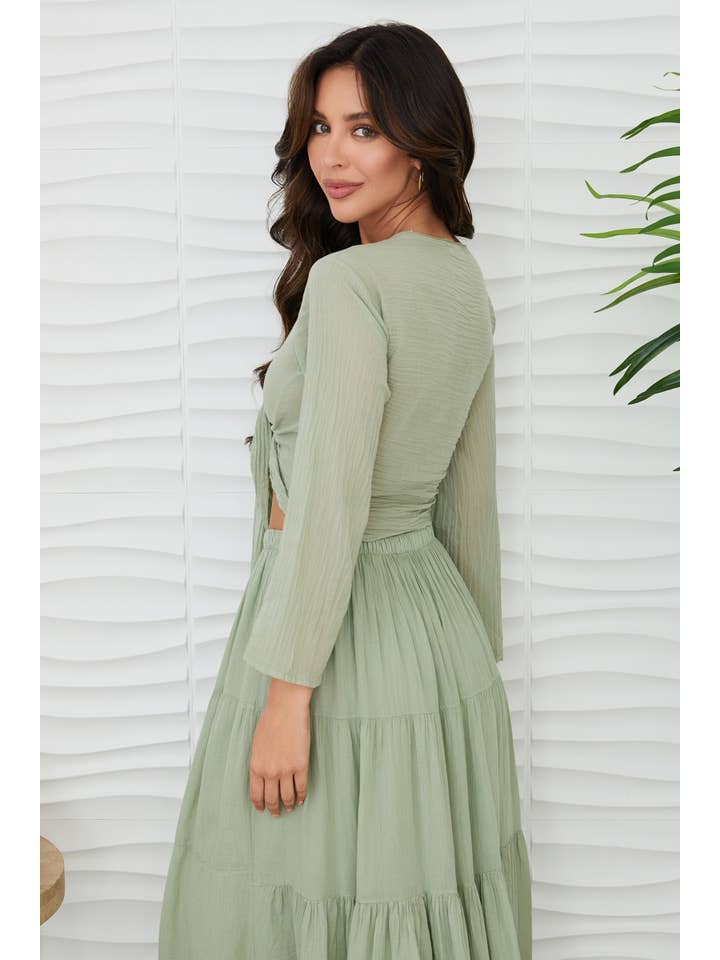 NYLAND Tigst Cotton Long Sleeve Tie Top
