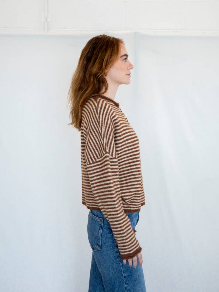 Things Between Piper Cardigan - Mini Striped
