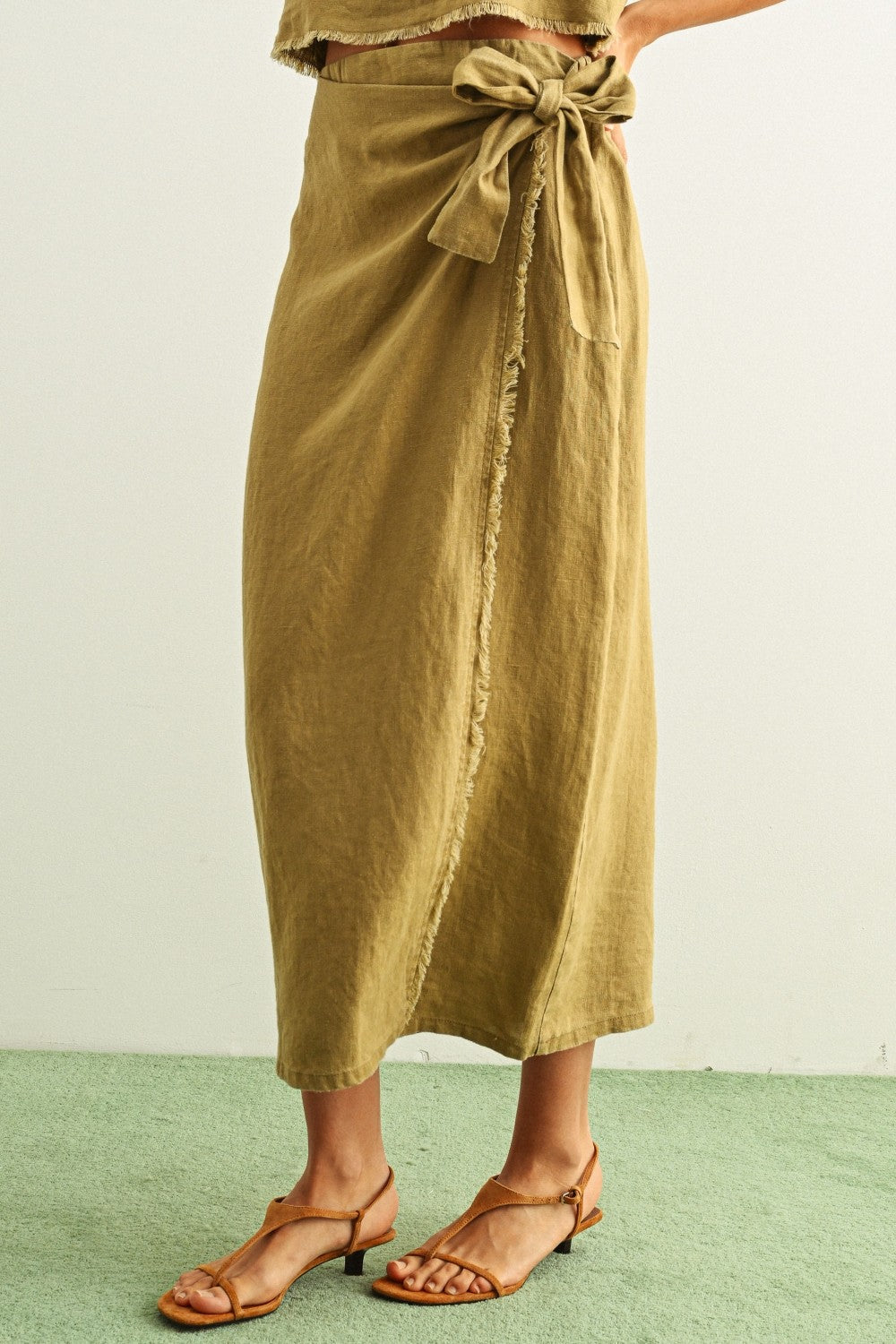 DEON Linen Wrap Skirt