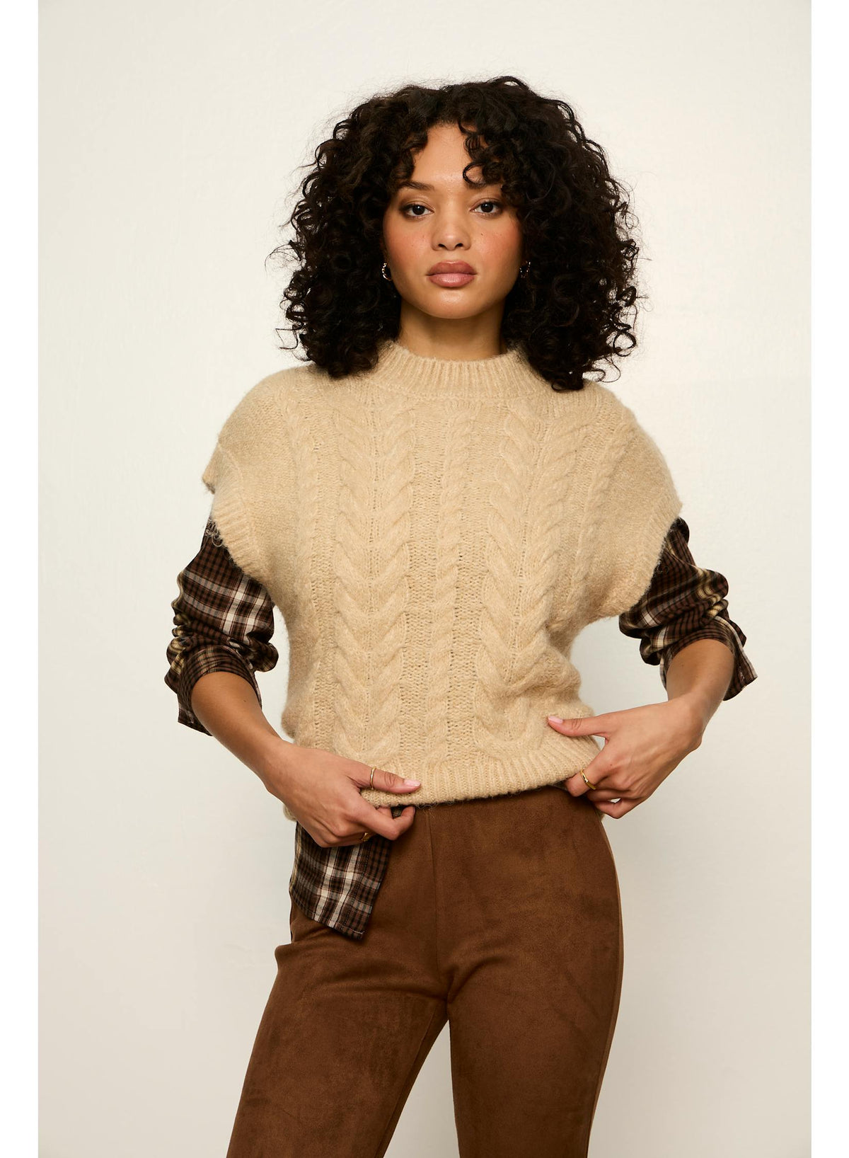 Sanctuary Cable Sweater Shell