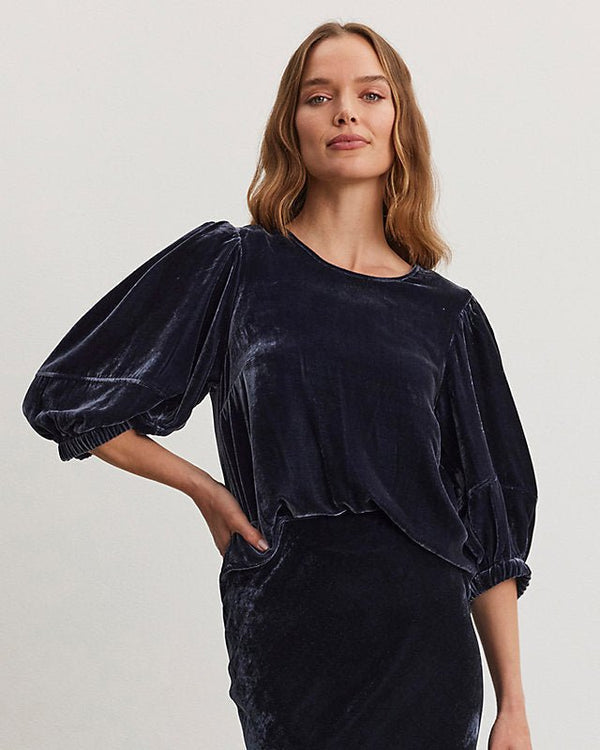 Velvet by Graham & Spencer Nancy Silk Velvet Top