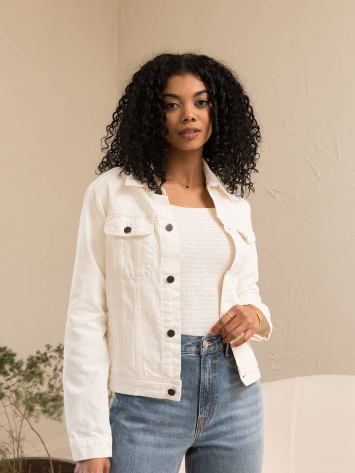 ABLE The Bailey Classic Jacket White
