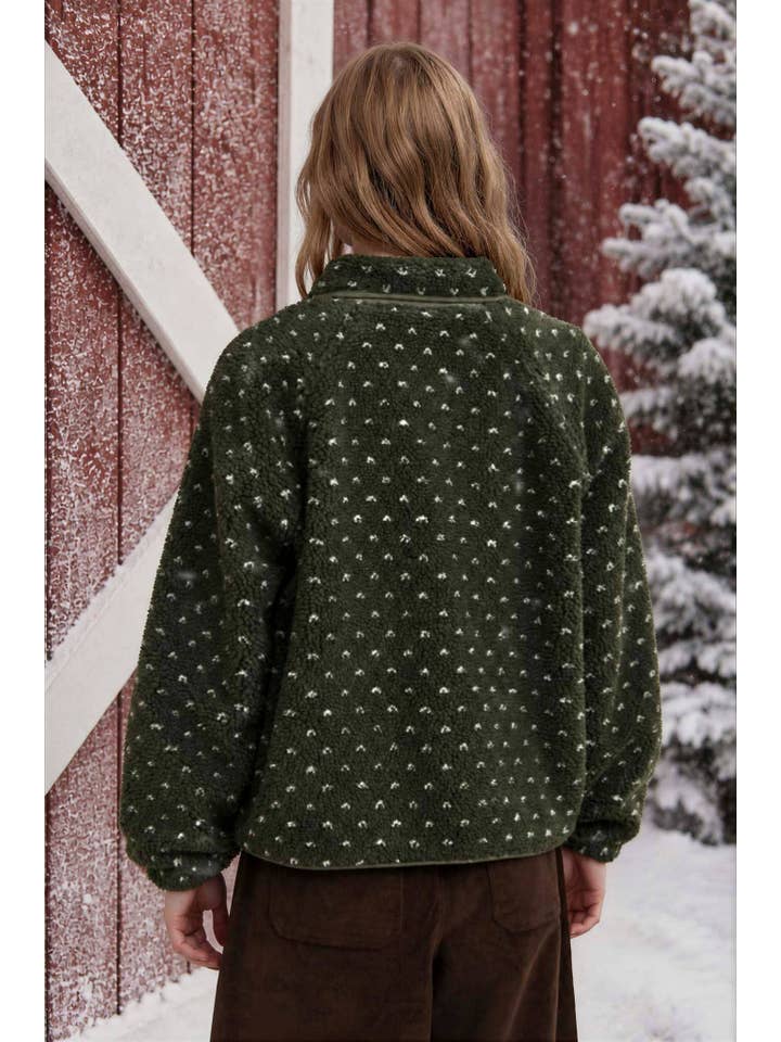 Nyland Millicent Sherpa Dot Snap Jacket