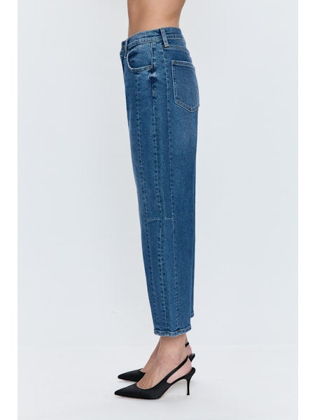 PISTOLA Eli High Rise Barrel Jean in Augustus