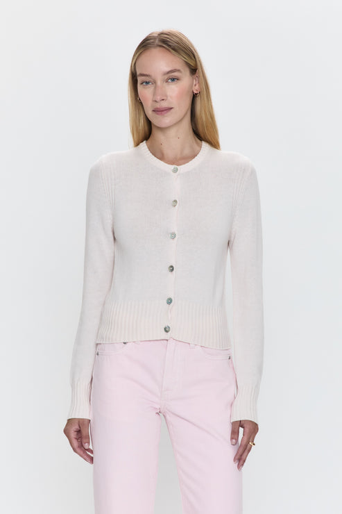 PISTOLA Taye Shrunken Cardigan Barely Pink