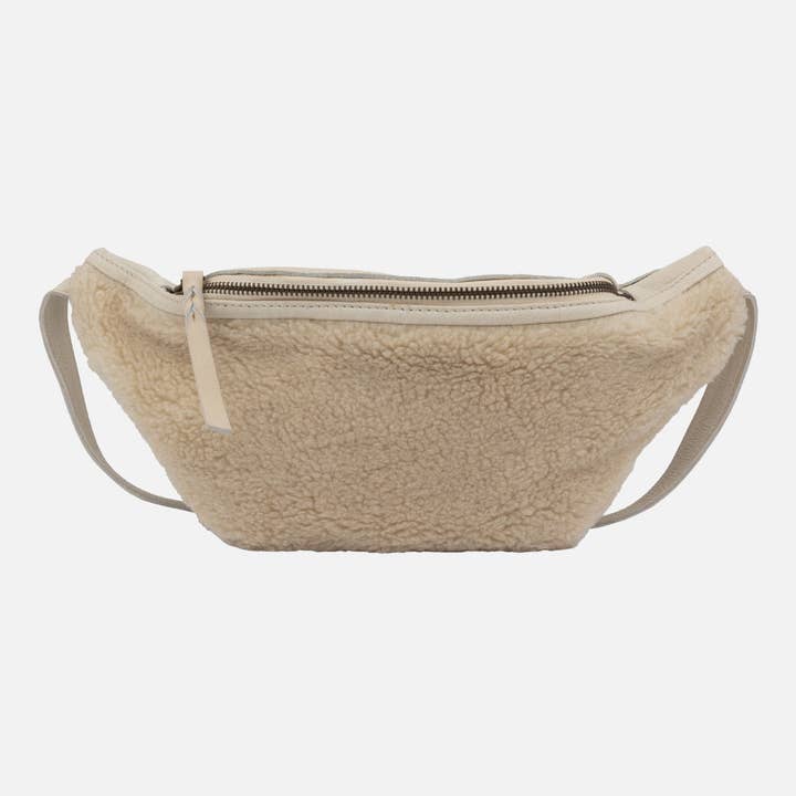 Amsterdam Heritage Maan Shearling Belt Bag Ivory