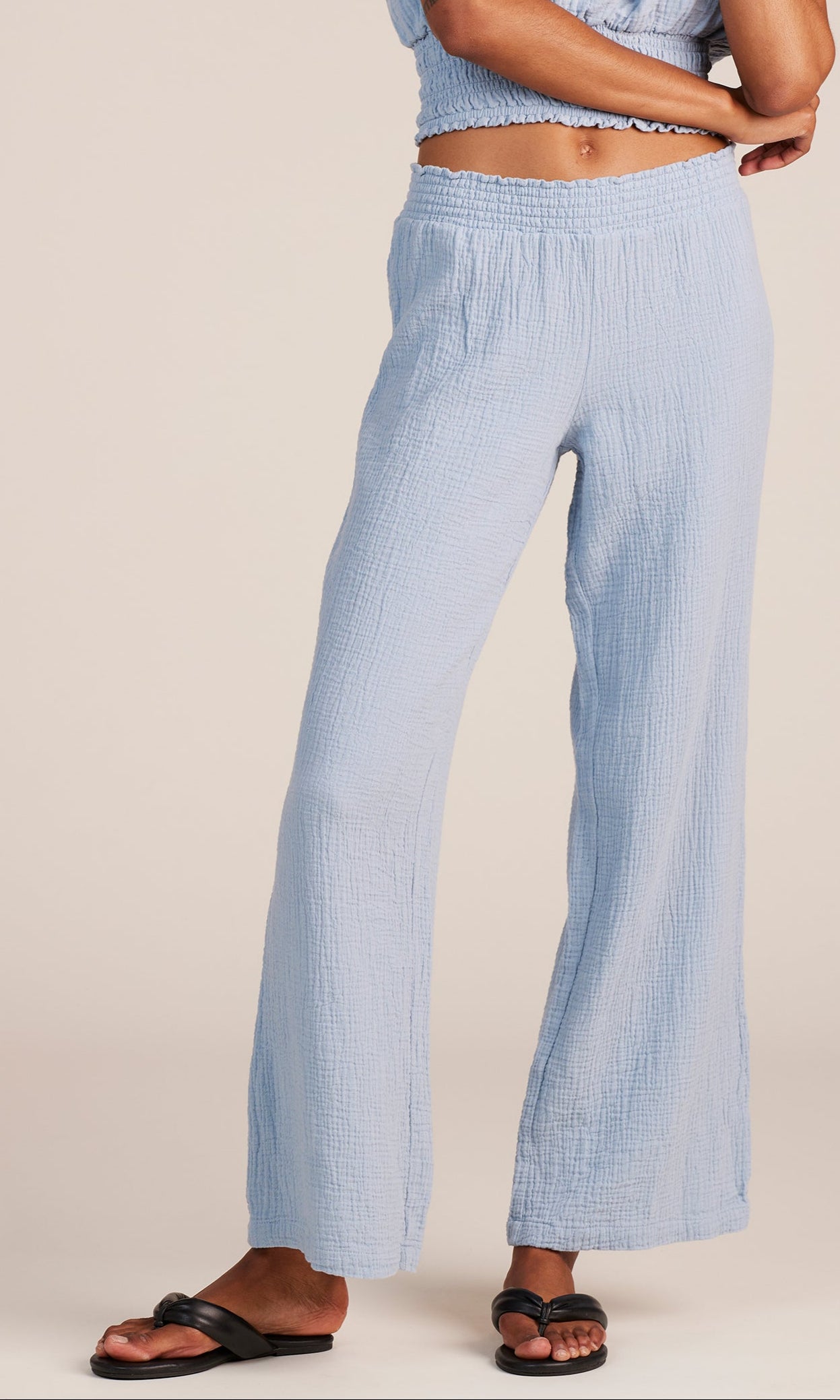 Bobi Smocked Waist Wide Leg Pant