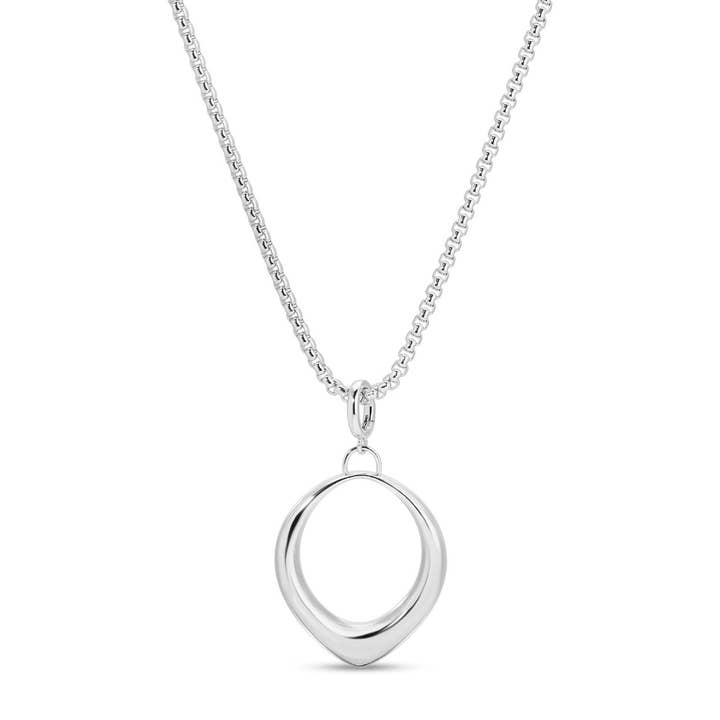 Splendid Iris Long or Doubled Up Elongated Large Open Drop Necklace