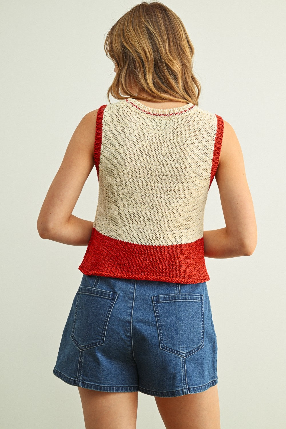 DEON Color Block SL Knit Top