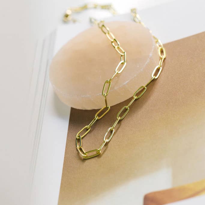 The Land of Salt Marigold Chunky Link Chain Necklace - 16"