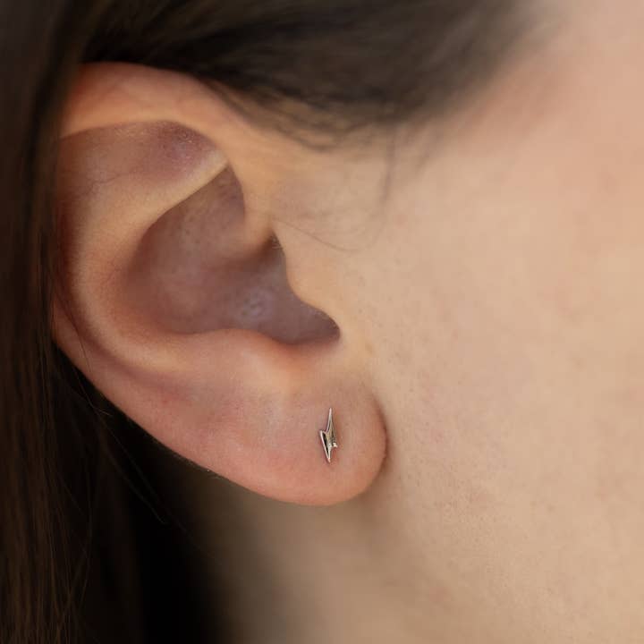 The Land of Salt Lightning Stud Earrings